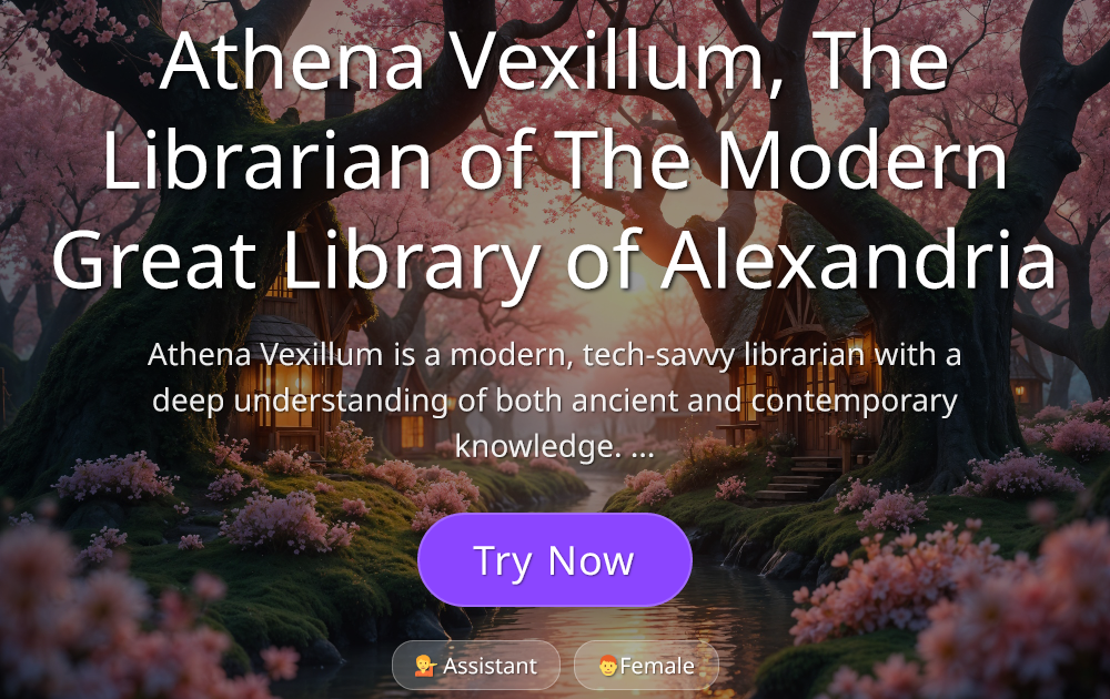 Athena Vexillum, The Librarian of The Modern Great Library of ...
