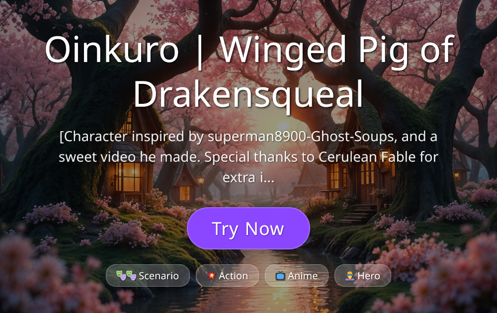 Oinkuro | Winged Pig of Drakensqueal - AI Roleplay Character - Rolechar AI